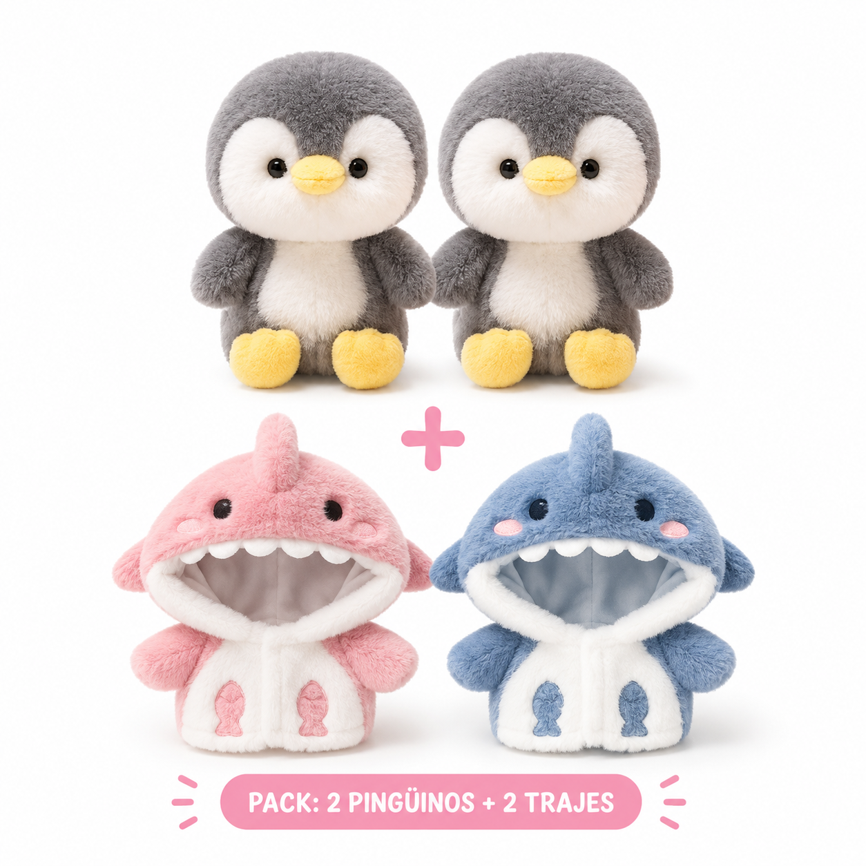 PACK 2 PINGÜINOS + 2 TRAJES