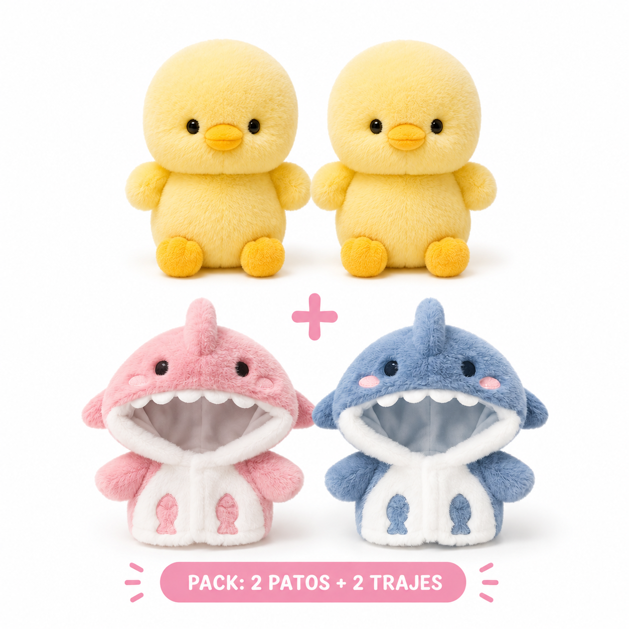 PACK 2 PATOS + 2 TRAJES