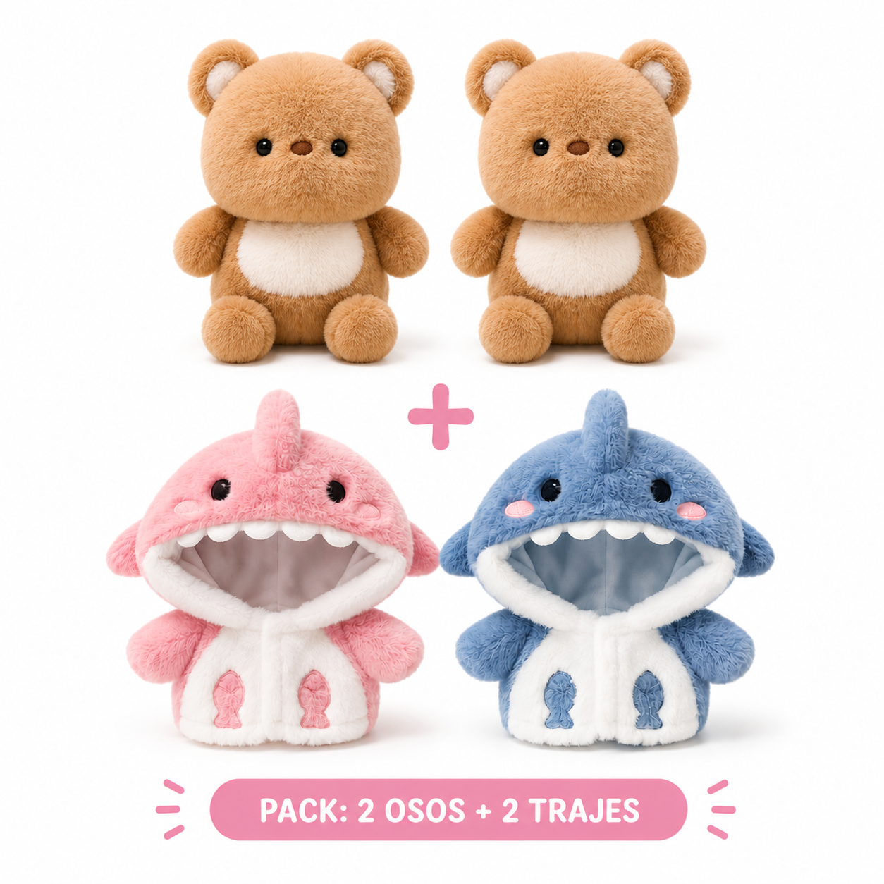 PACK 2 OSITOS + 2 TRAJES