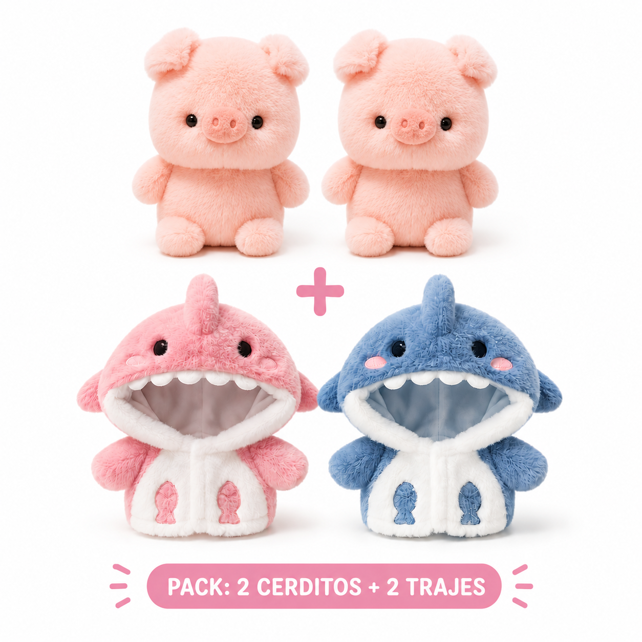 PACK 2 CERDOS + 2 TRAJES